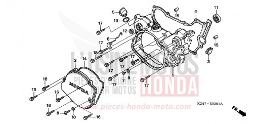 RIGHT CRANKCASE COVER (CR125R5-7) CR125R5 de 2005